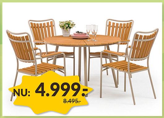 ADAM HAVEMØBELSÆT - LATTE